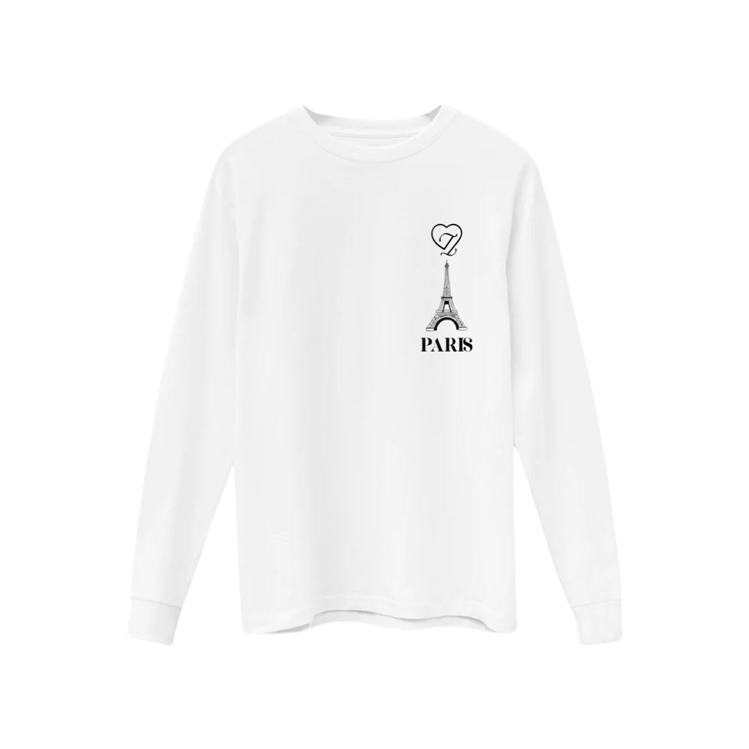 White Paris Long Sleeve Shirt