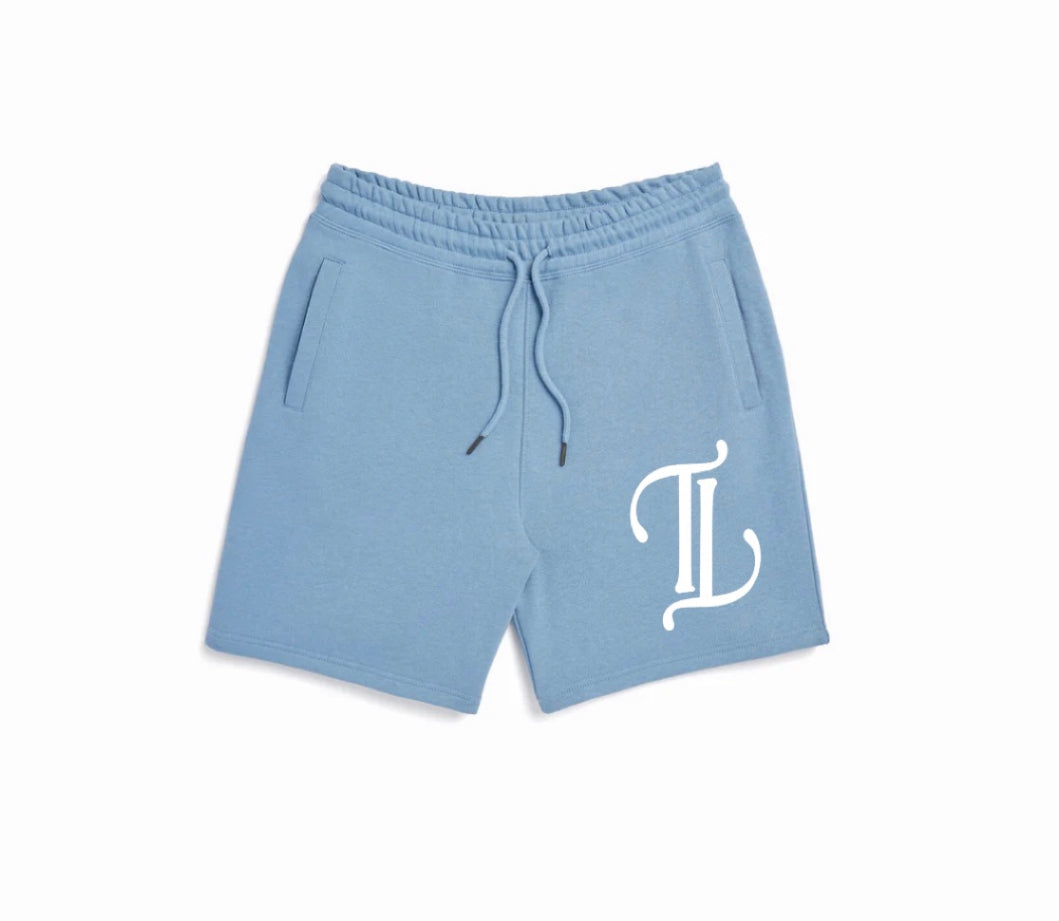 Sky blue sweatshorts white TT