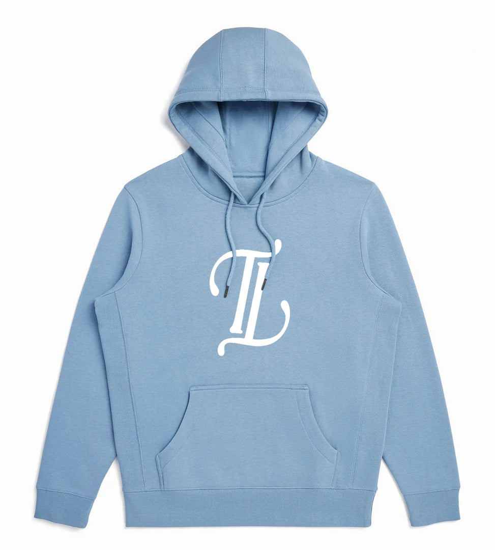 Light Blue Hoodie White TT logo