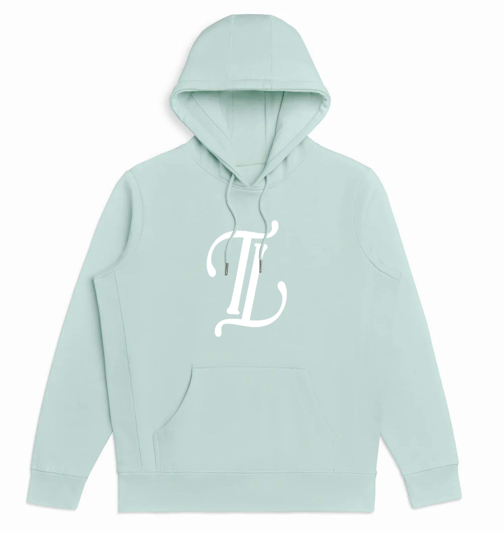 Teal hoodie White TT