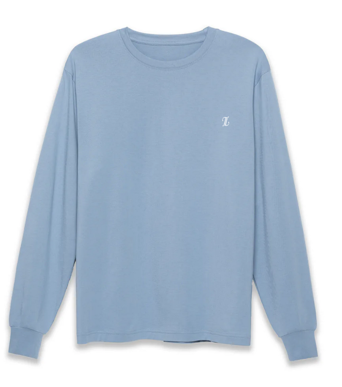 Light Blue Long Sleeve Small White TT