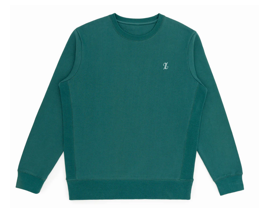 Bayberry Green Crewneck Hoodie Small White TT