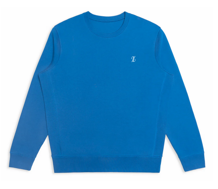 Blue Crewneck Sweatshirt Small White TT