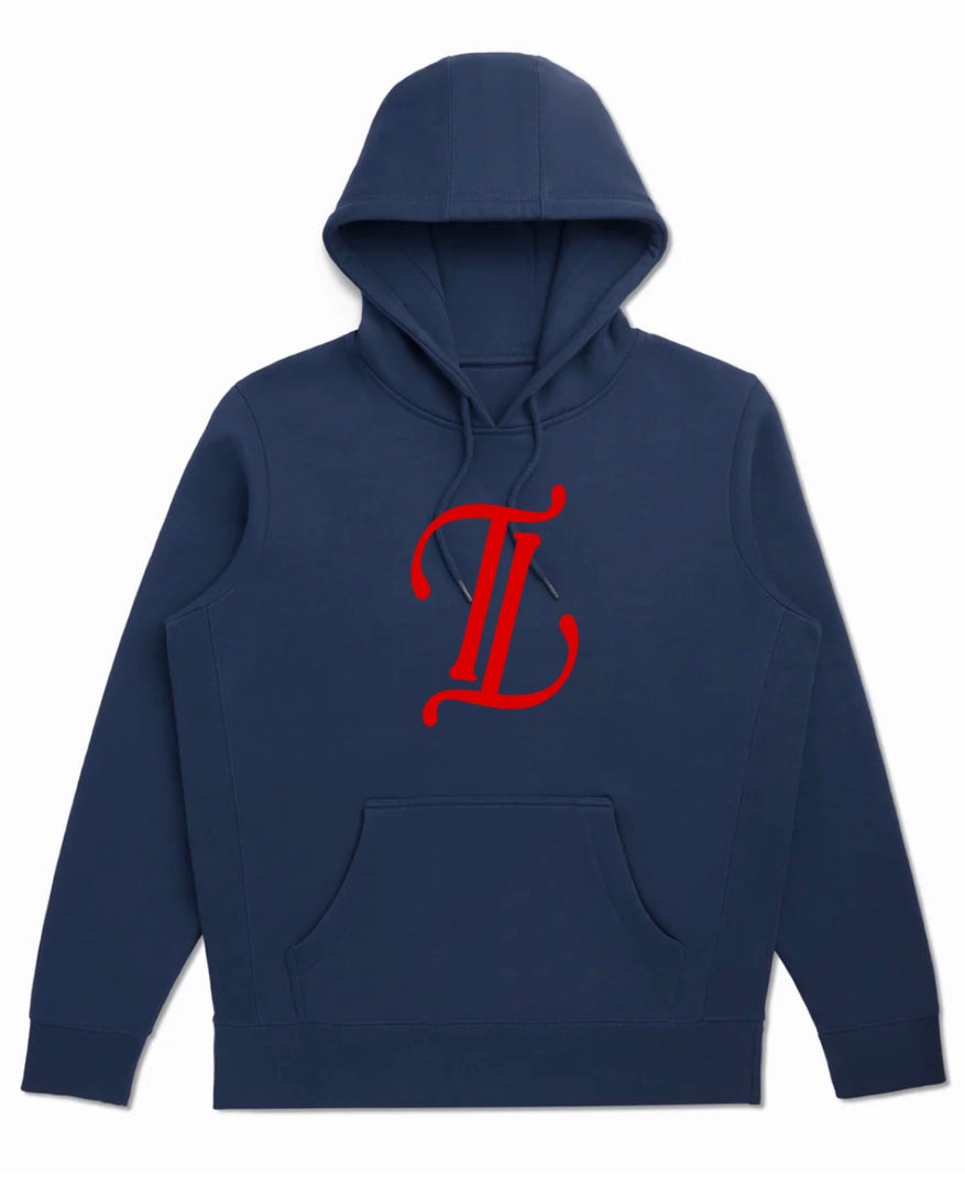 Navy Hoodie Red TT