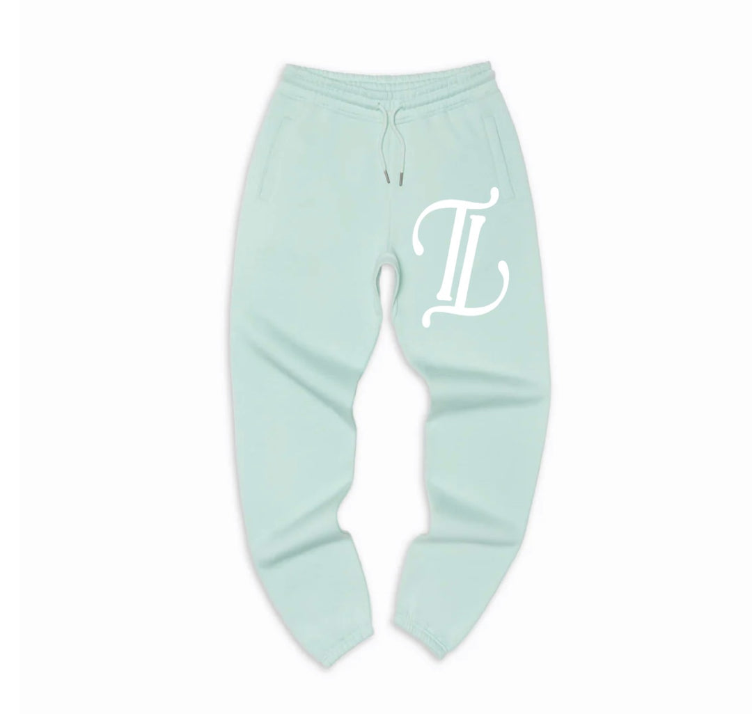 Teal sweatpants white TT